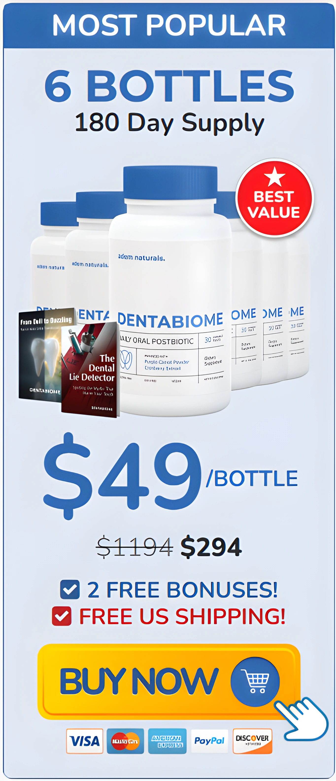 dentabiome-supplement-official-6-bottles